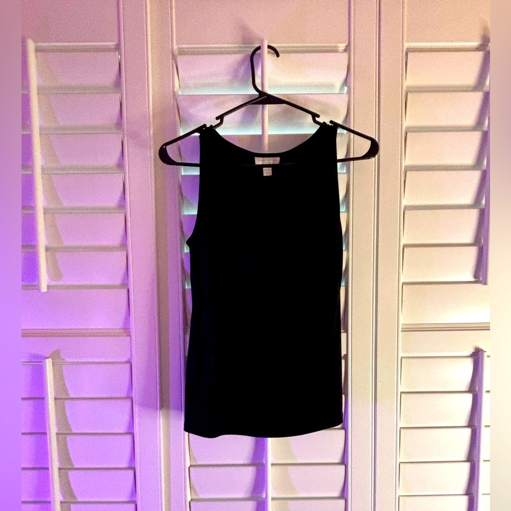 Charter Club Classic Black Sleeveless Top, Women’s Petite size S